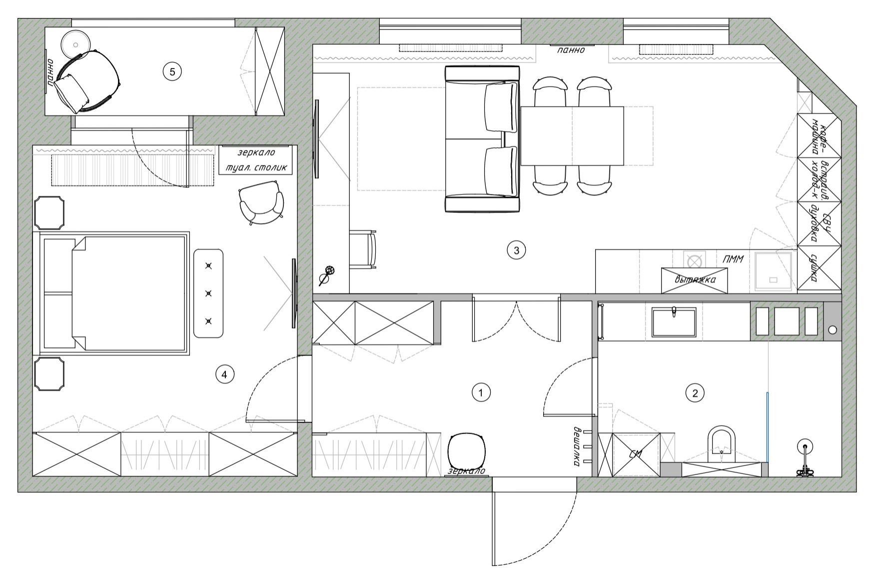 Поиск планировки: 5 вариантов + финал для евродвушки в Петербурге