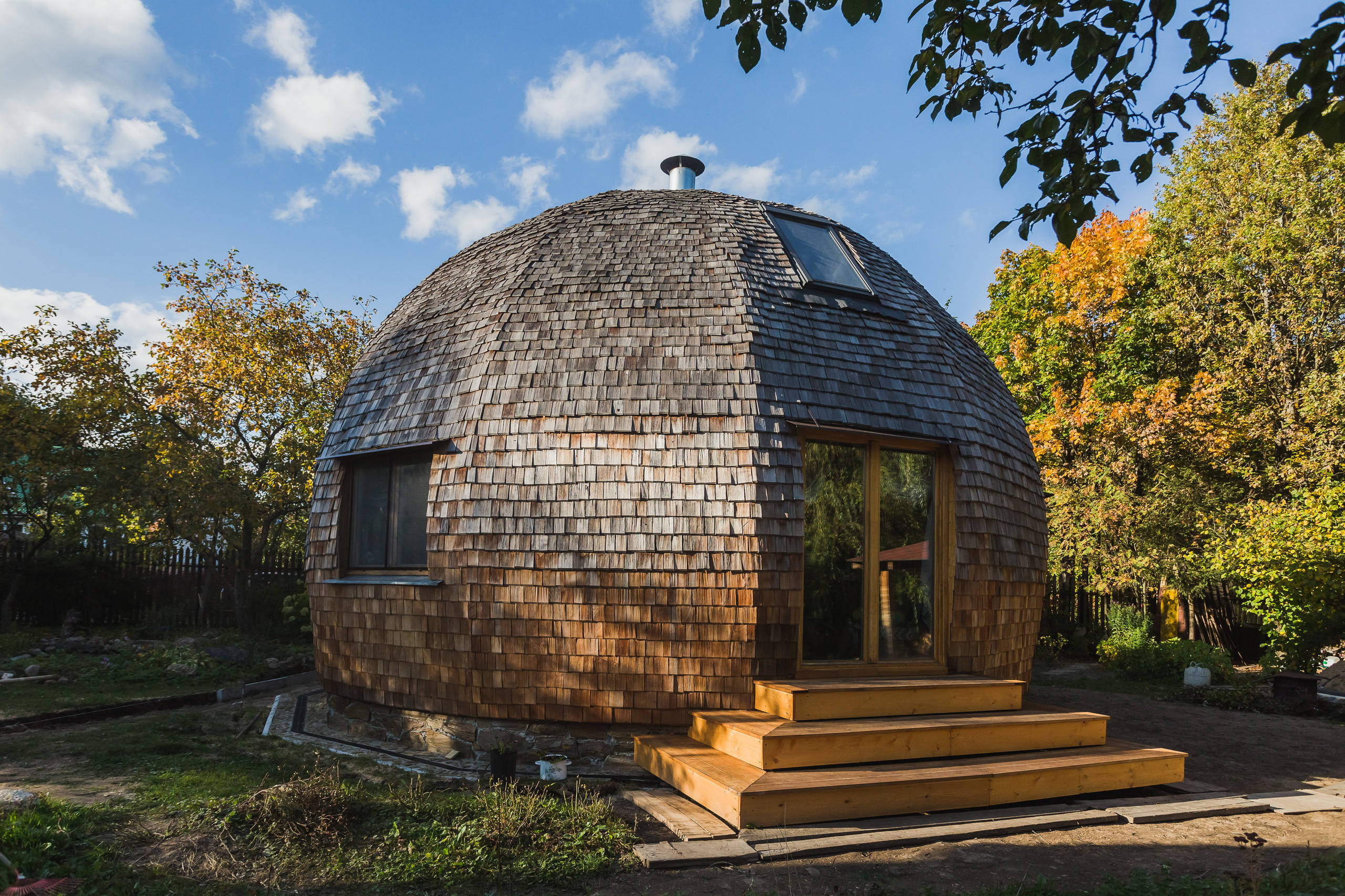 В гостях: Деревянный дом-шар под Зеленоградом