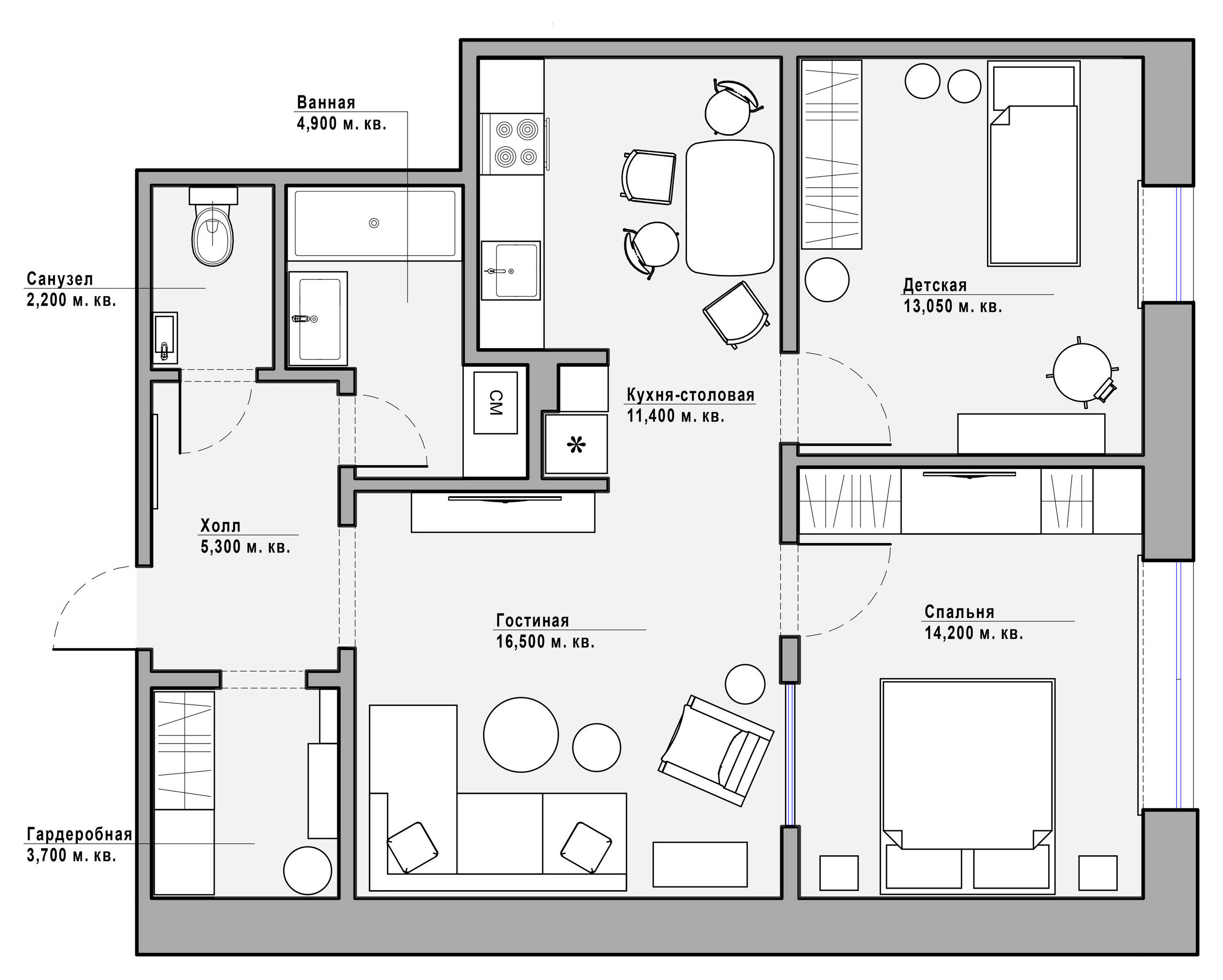 Houzz тур: Квартира в новостройке на мансардном этаже
