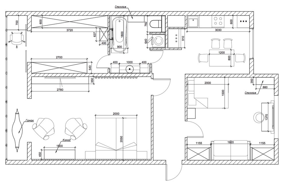 В гостях: Фьюжн-интерьер с черной спальней и цветами на стенах