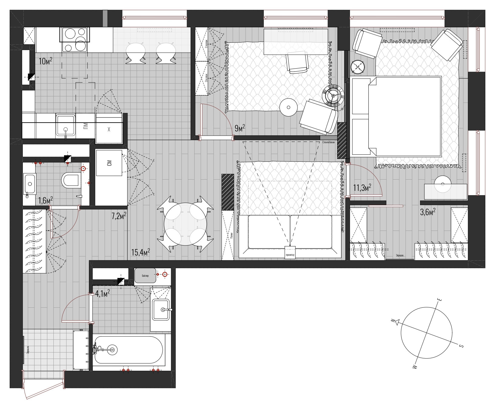 Houzz тур: Квартира с гостиной на месте бывшего коридора