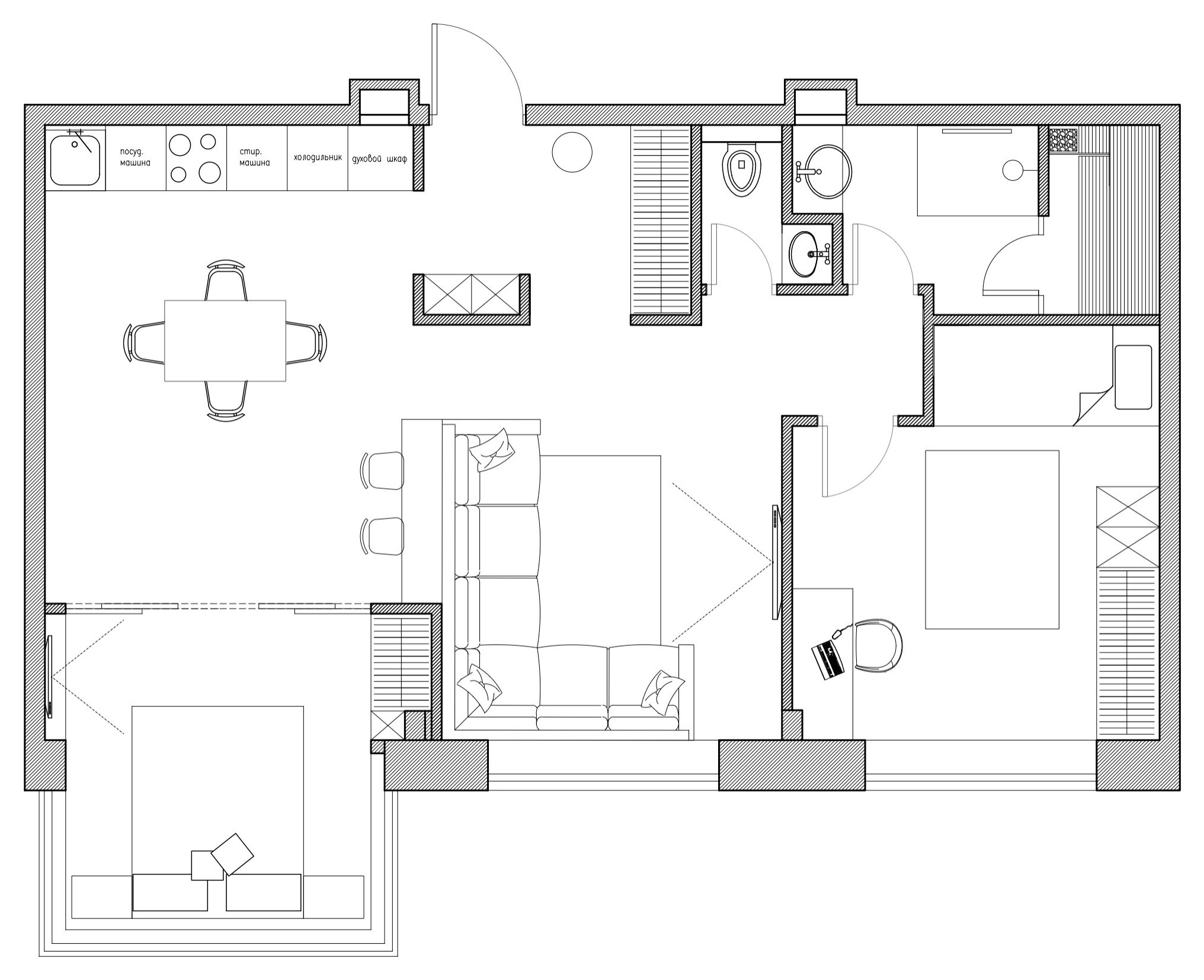 Houzz тур: Интерьер, как картина Мондриана