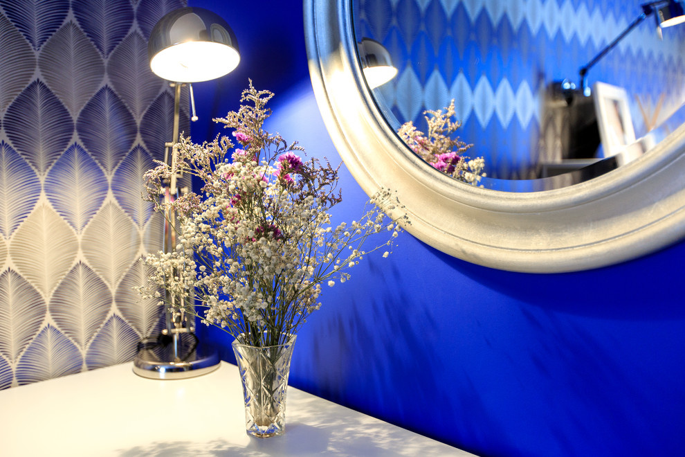 Houzz тур: Квартира в синих и оранжевых тонах в московской сталинке