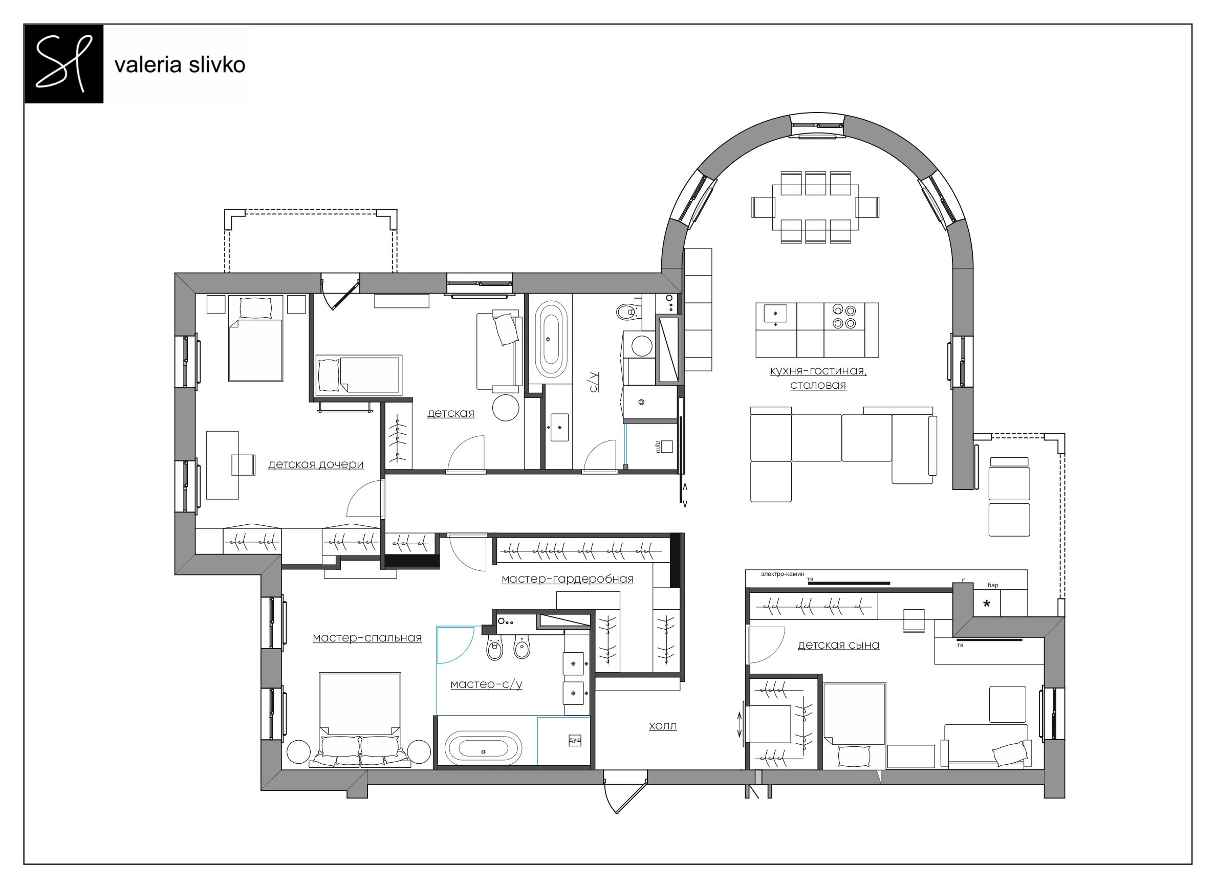 Houzz тур: Квартира в Перми с умным стеклом
