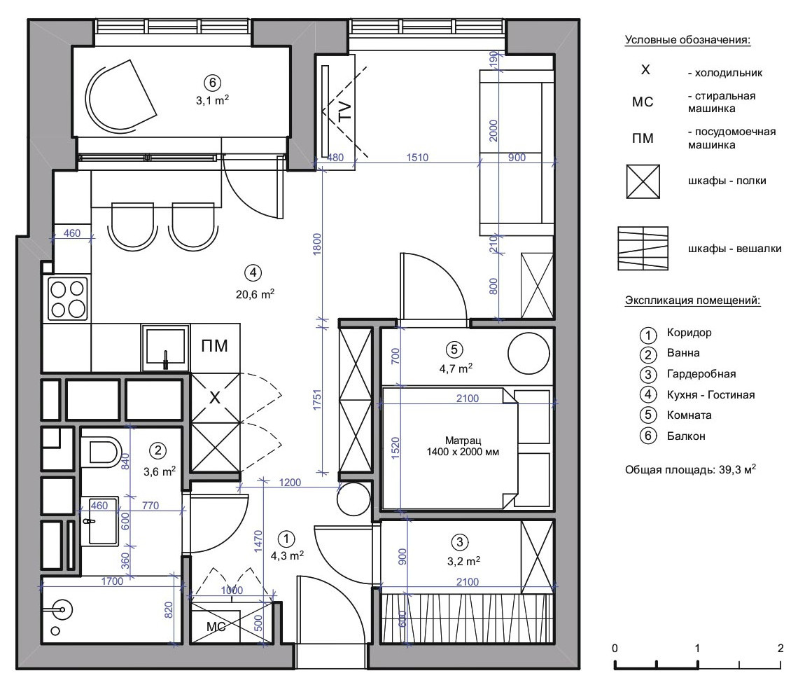 Поиск планировки: Студия для байкеров в небоскрёбе [5 планов]