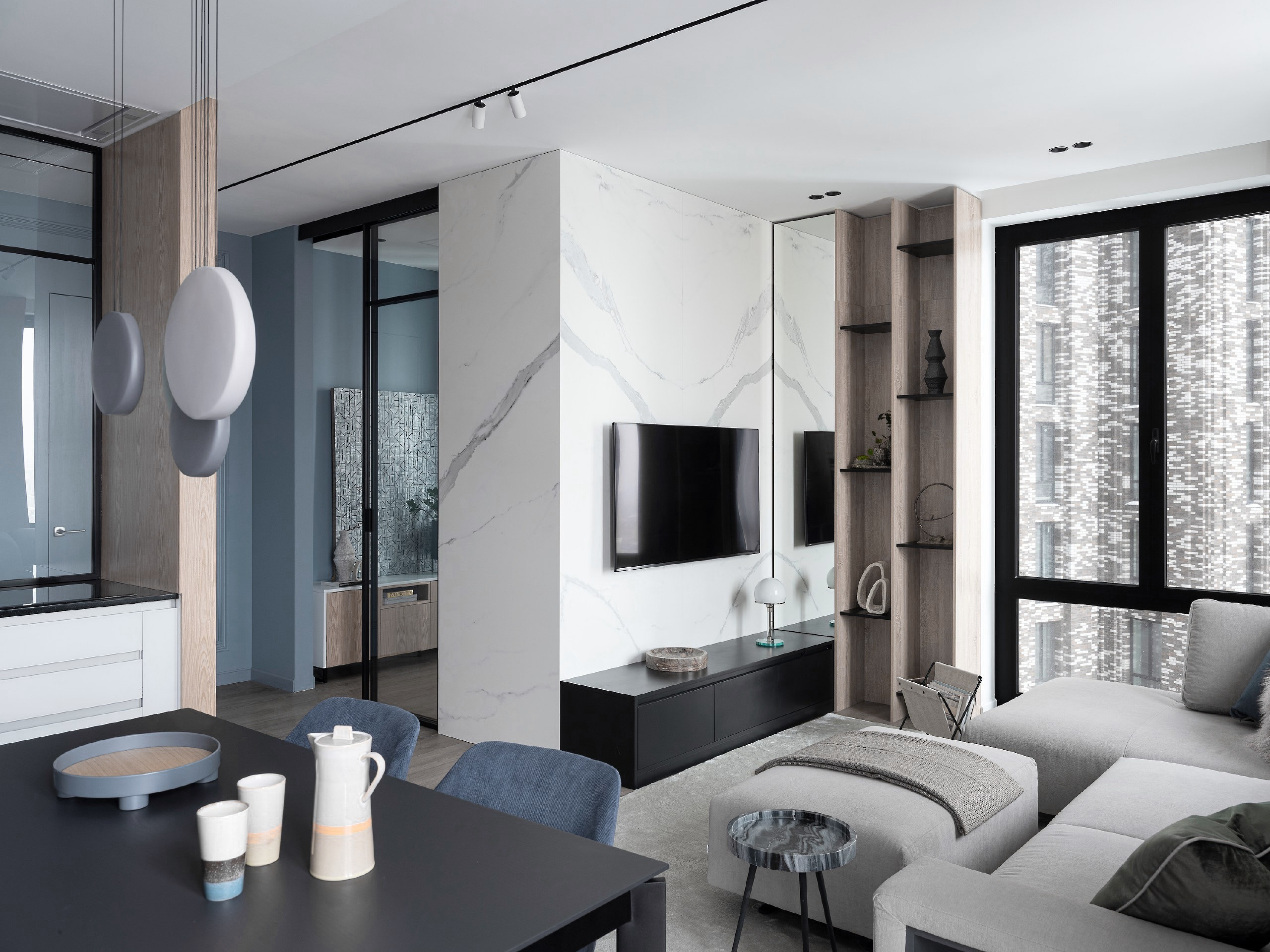 Houzz тур: Квартира с прозрачным кабинетом