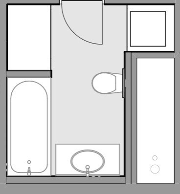 Проект недели: Элегантная ванная с хозяйственным блоком