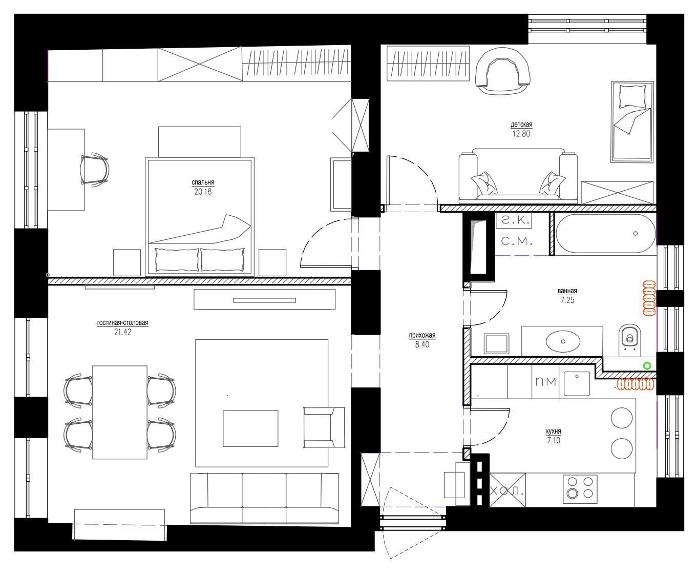 Houzz тур: Квартира с видом на Шуховскую башню
