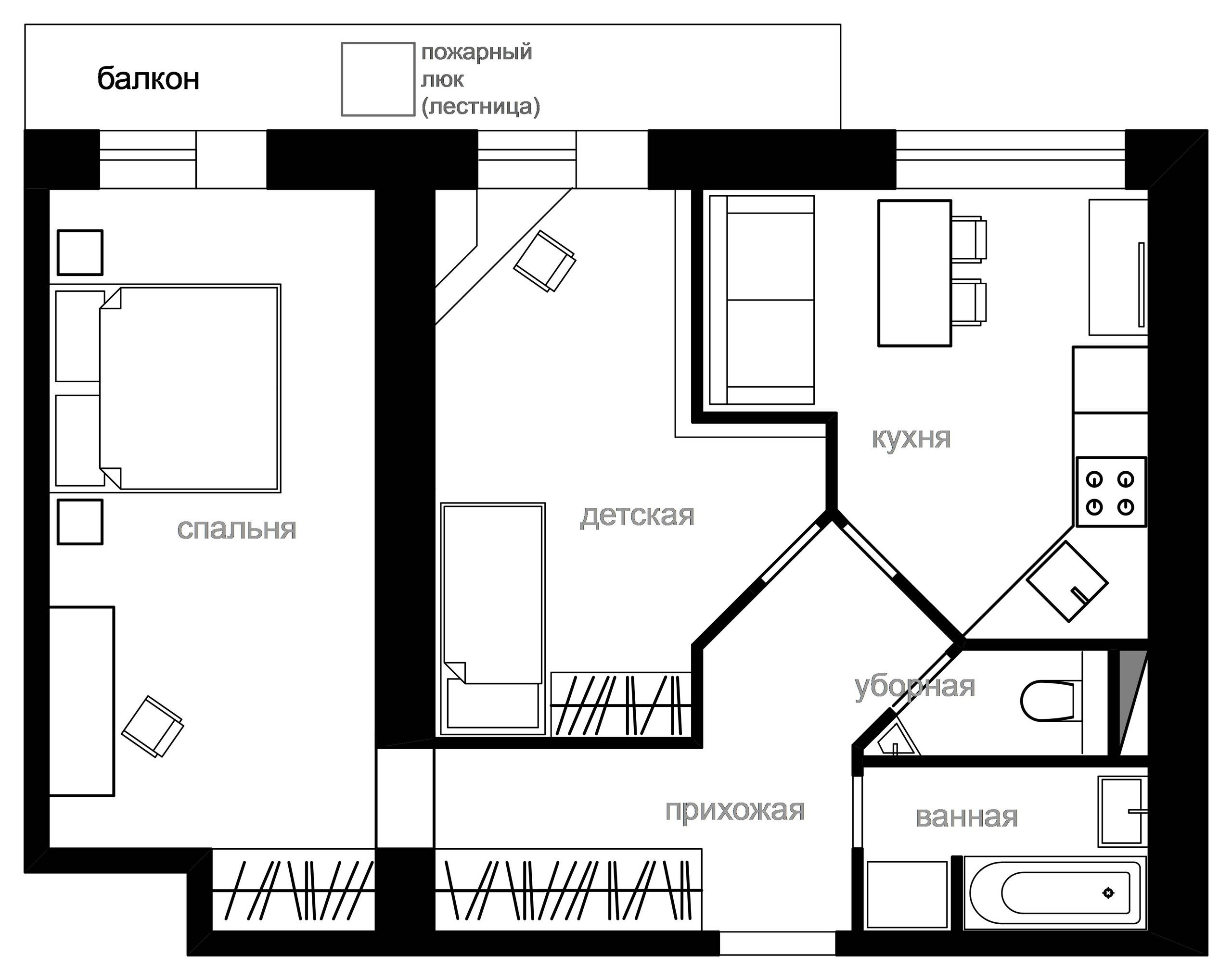 Перепланировка: Квартира в доме серии И-209А