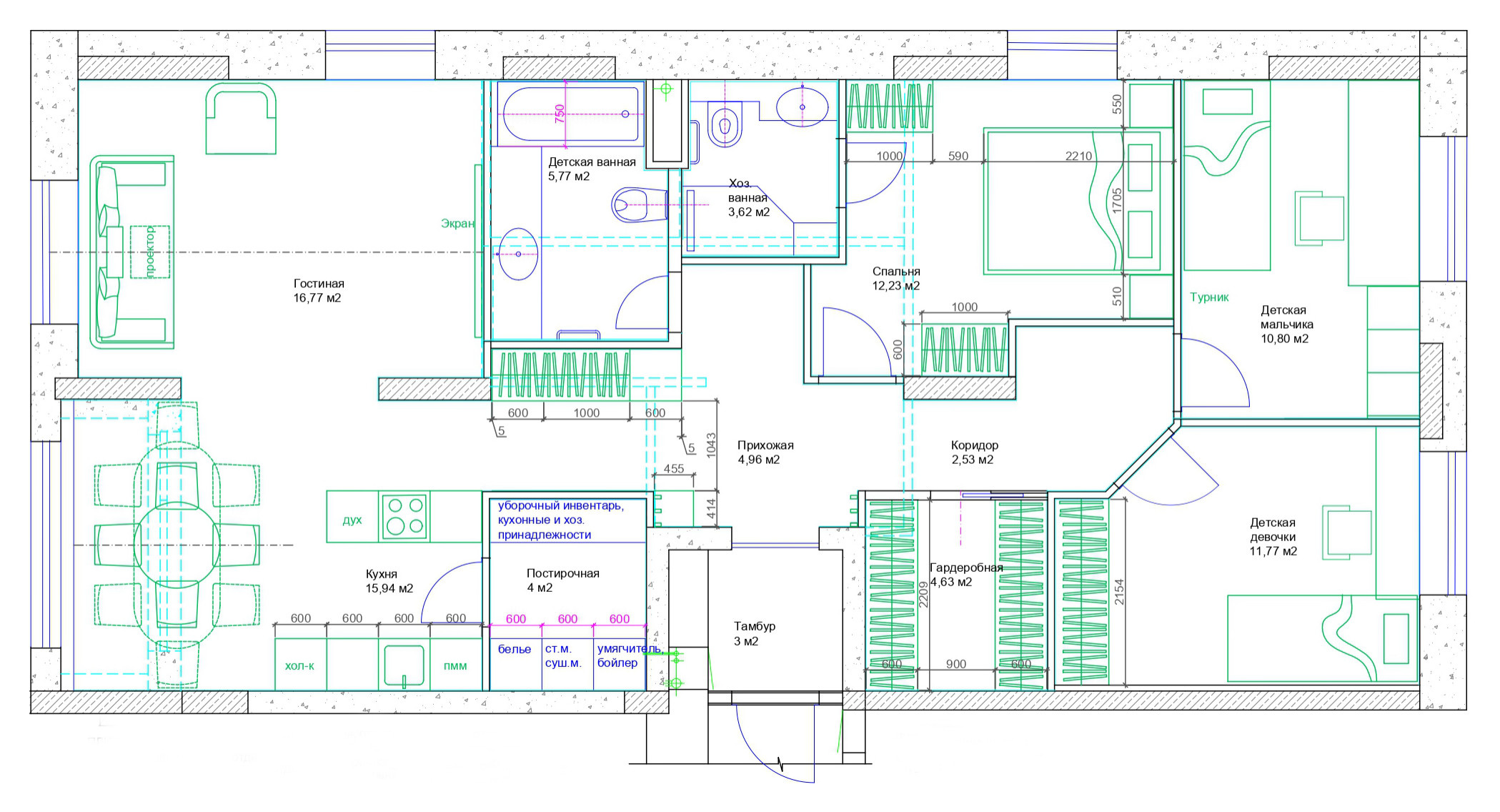 Поиск планировки: 14 вариантов (мы серьезно) + финал для 99 кв.м