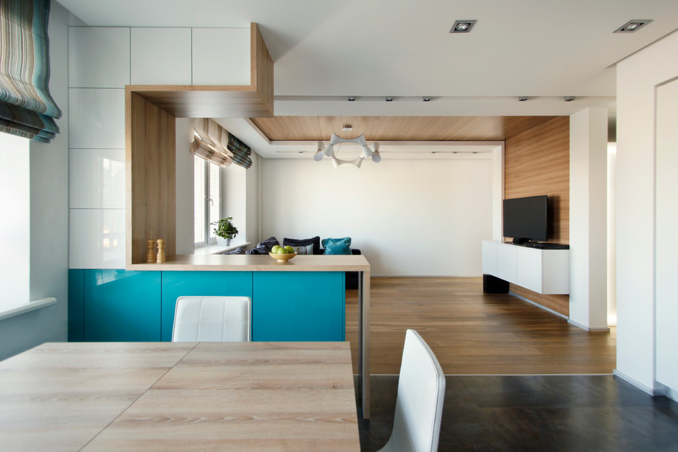 Houzz тур: Московский минимализм в бирюзовых тонах