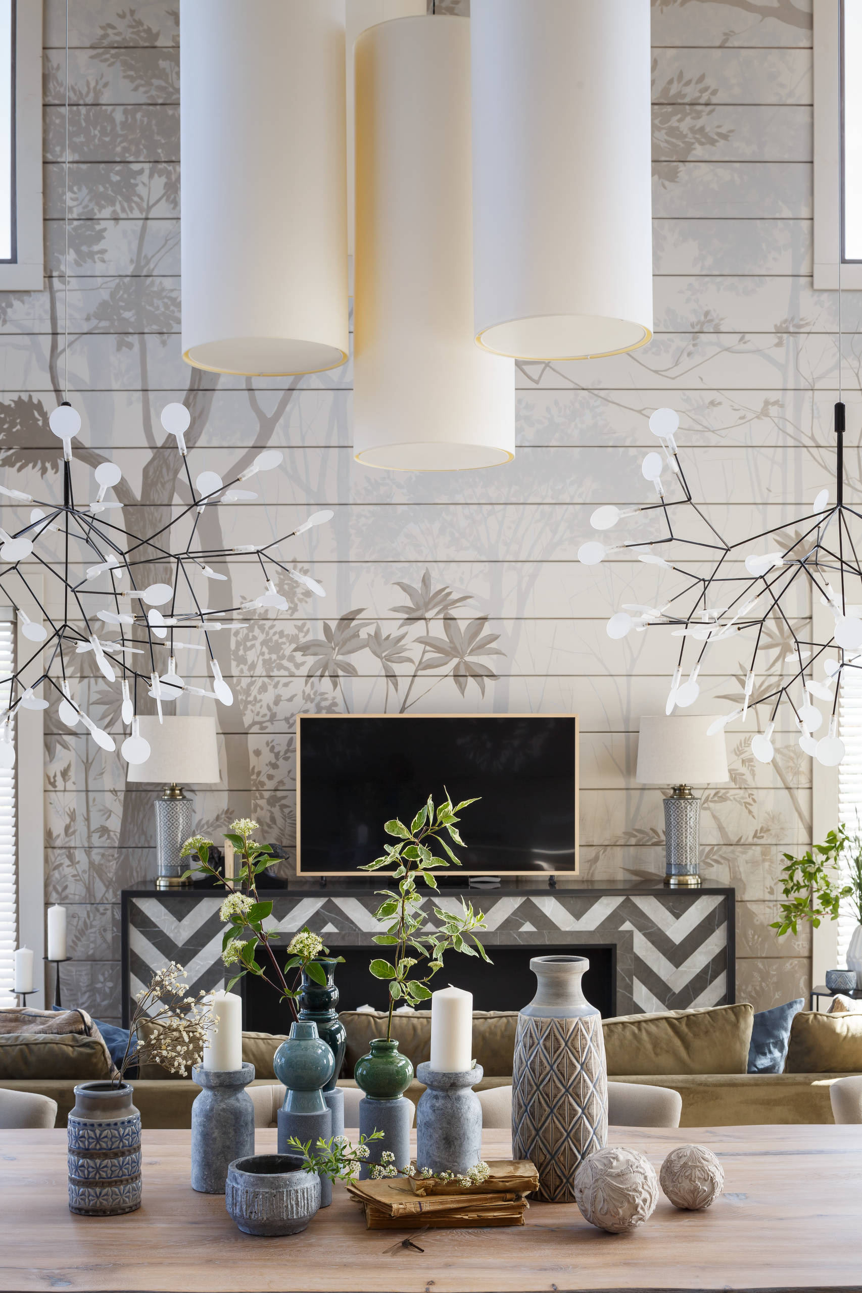 Houzz тур: Дом, где на стене «прорастают» деревья