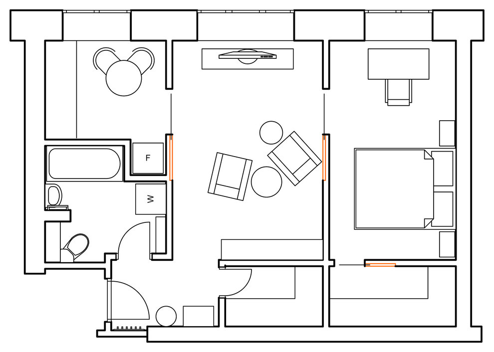Houzz тур: Зеленый шкаф и солнечная тумба в московской квартире