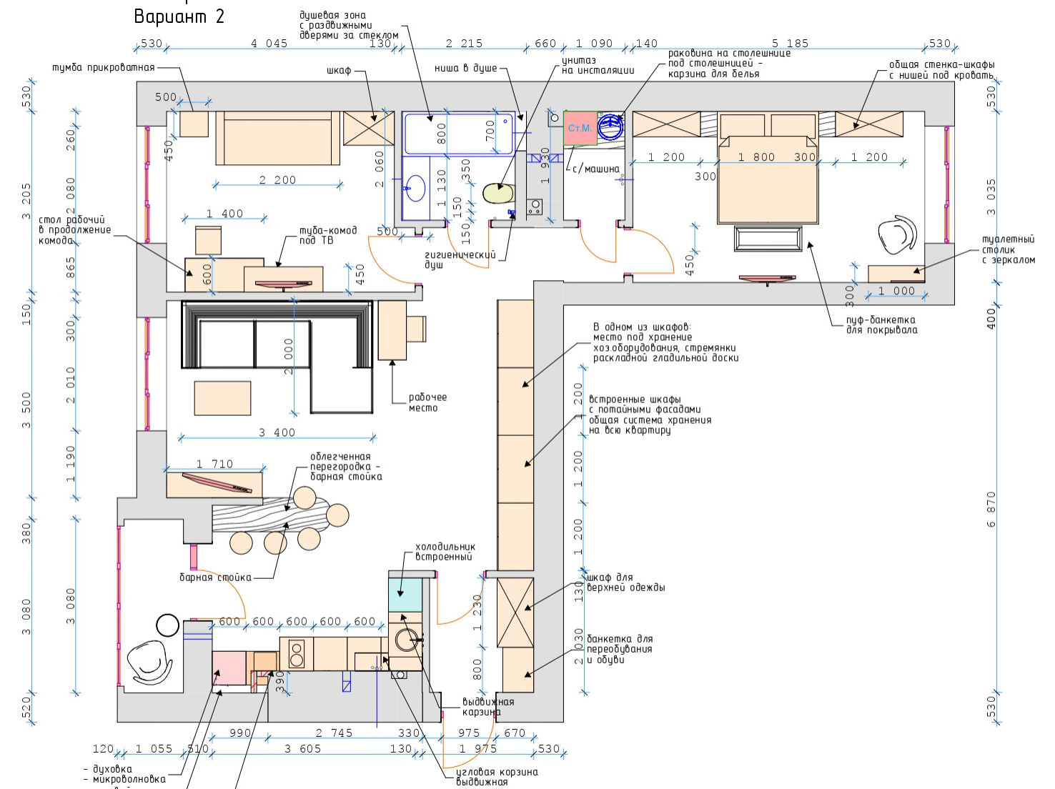 Поиск планировки: Курортная квартира на Балтике [5 планов]