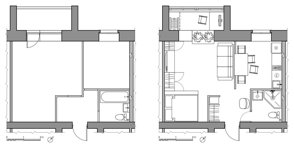 Houzz тур: Маленькая квартира в Волгограде с двухэтажной лоджией