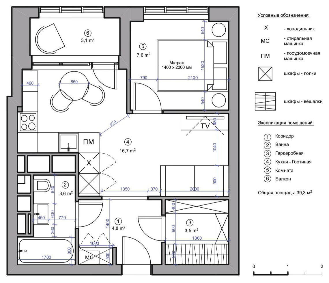 Поиск планировки: Студия для байкеров в небоскрёбе [5 планов]
