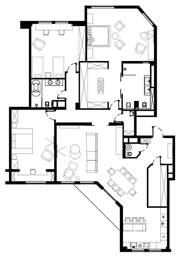 Houzz тур: Квартира с агатами на стенах