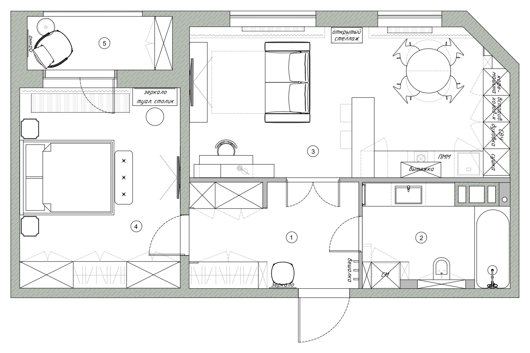 Поиск планировки: 5 вариантов + финал для евродвушки в Петербурге