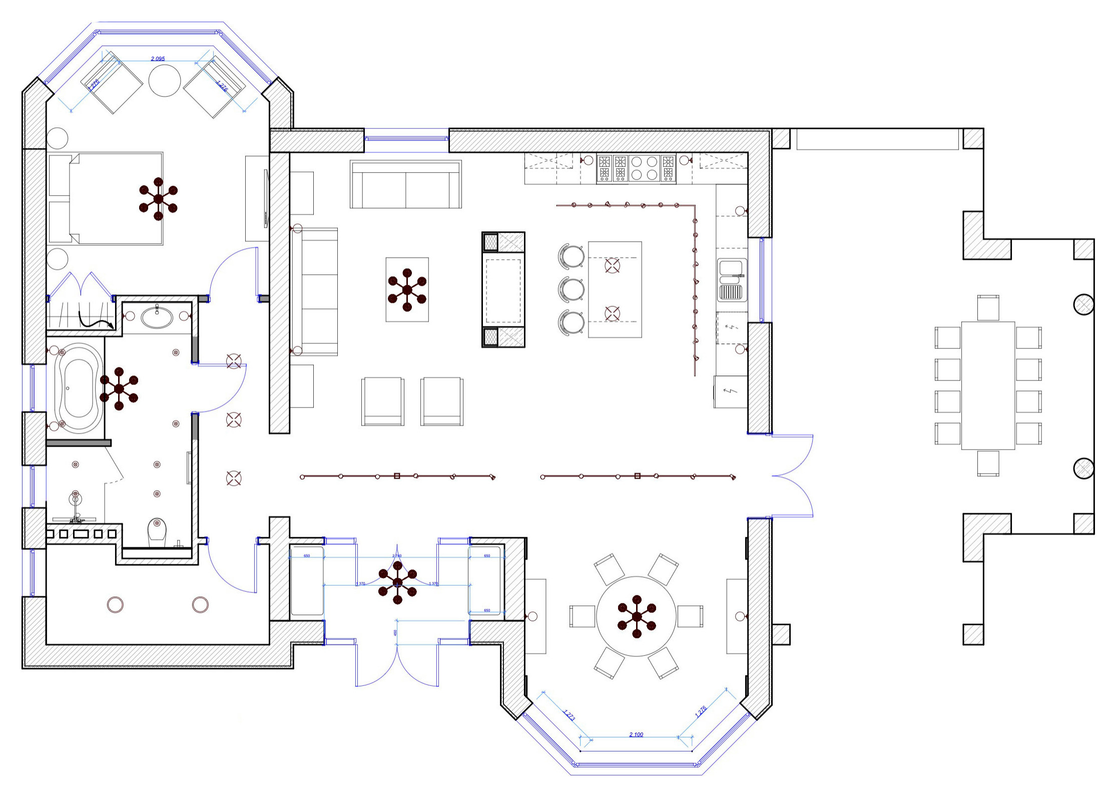 Houzz тур: Дом для гостей в стиле американской классики