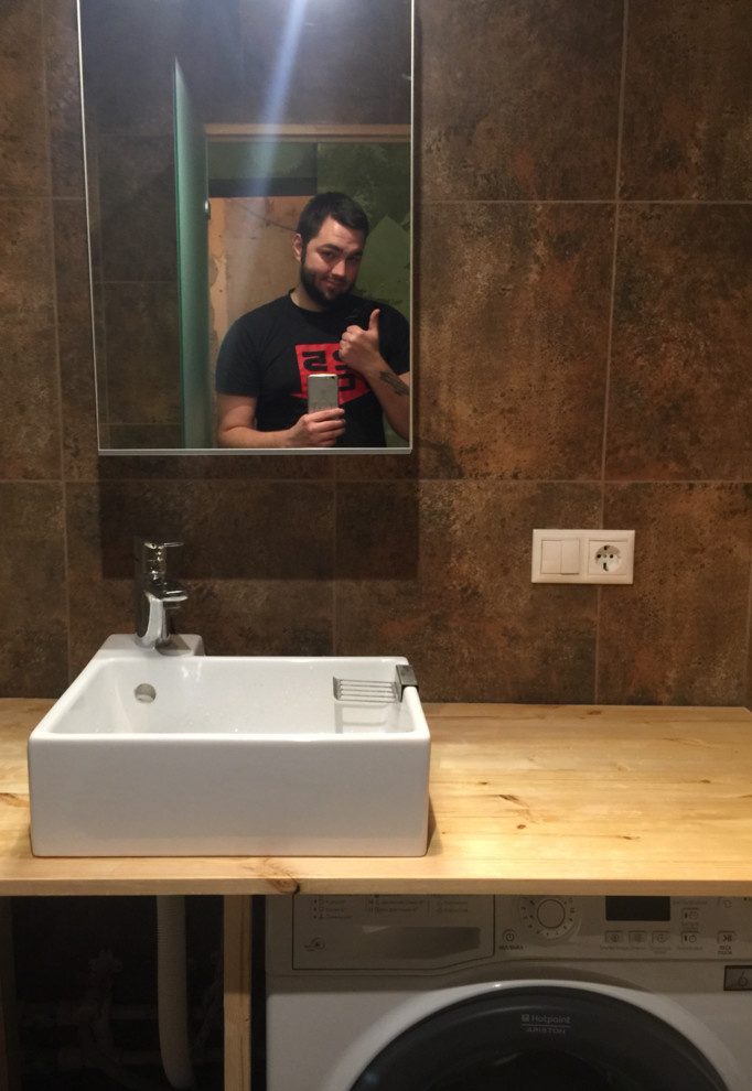 Со всеми удобствами: Маленькая ванная комната в типовом доме