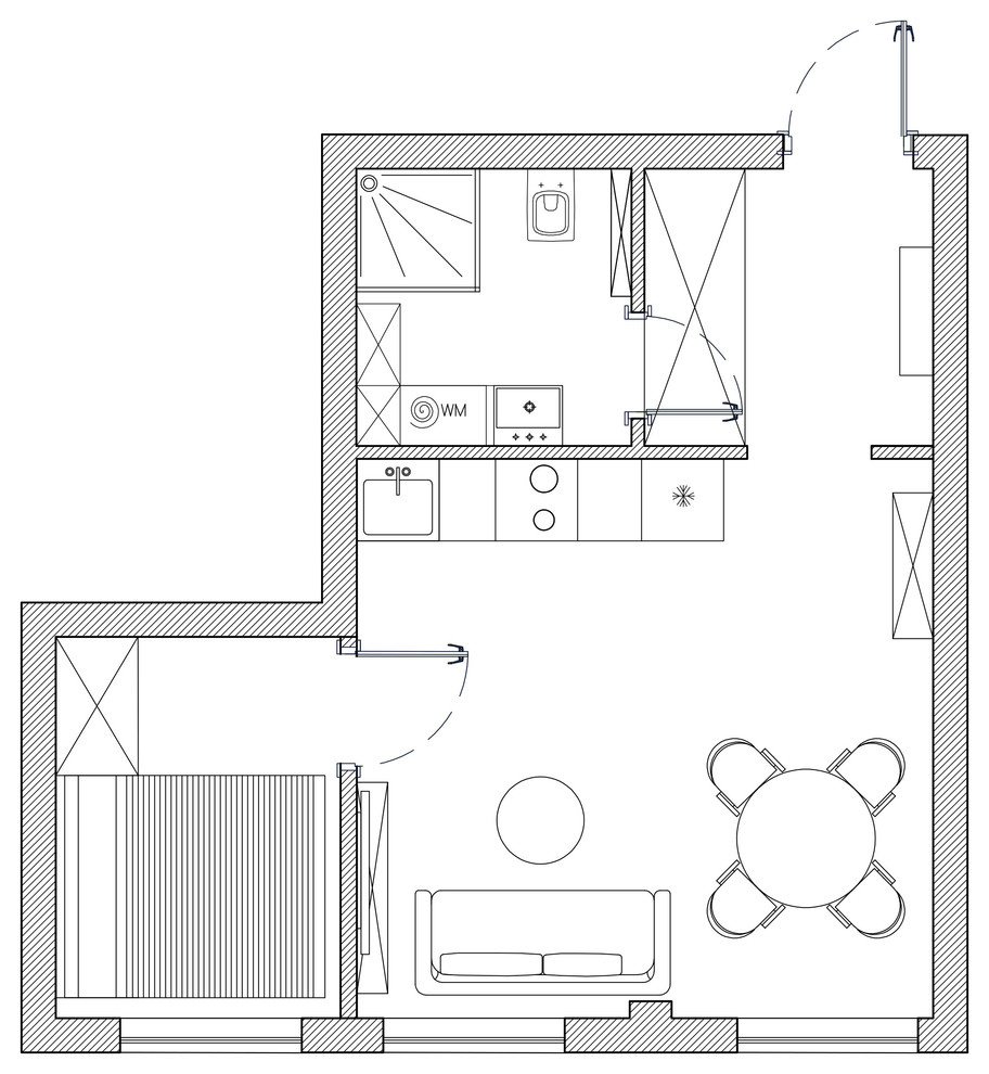 Houzz тур: 32 метра... цвета