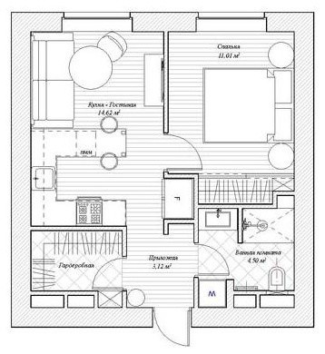 Есть проблема: Кухня в «еврогостиной»
