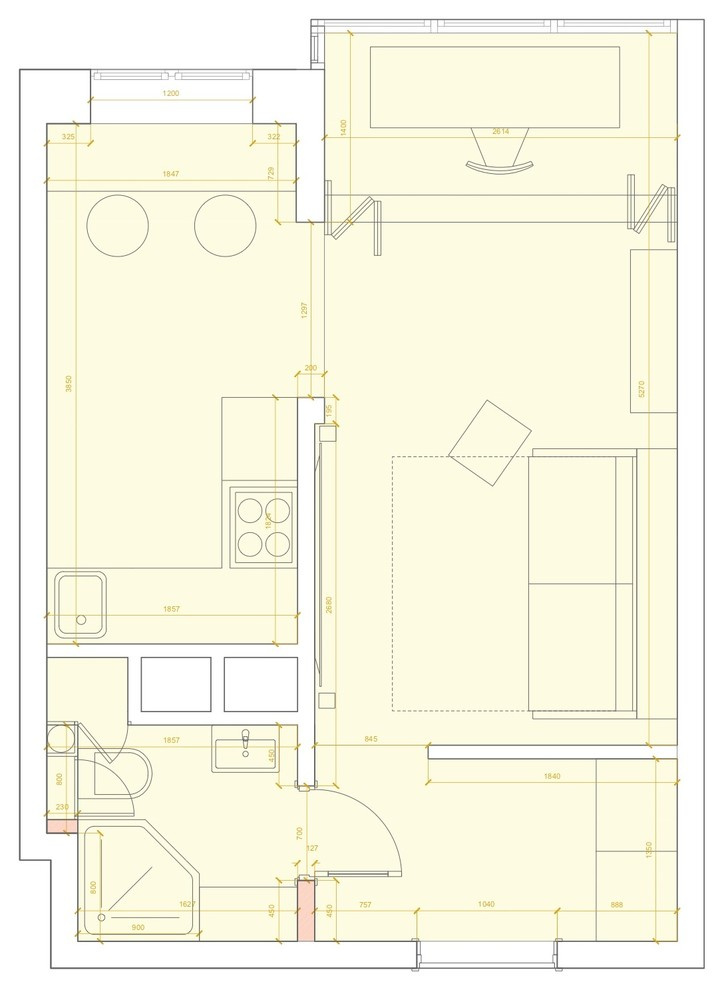 В закладки: Дизайн квартиры-студии 25 кв.м (7 проектов)