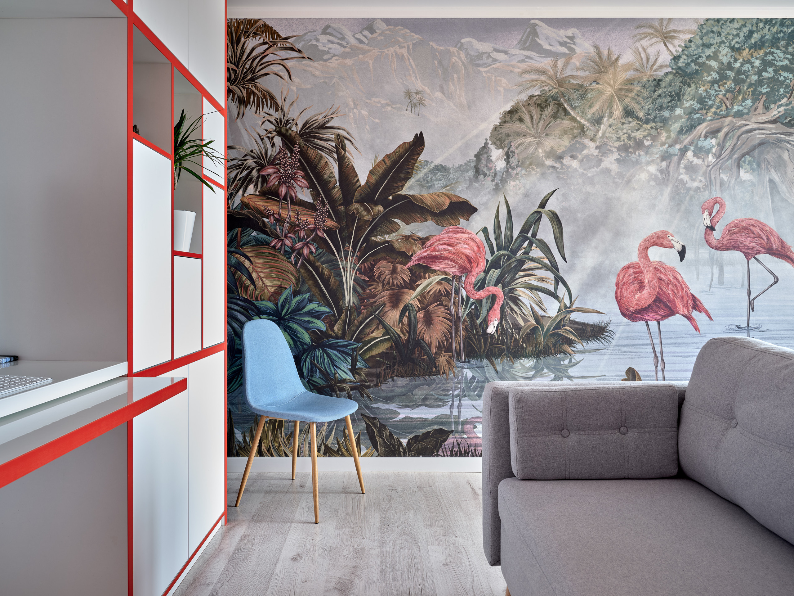 В гостях: 36 кв.м — квартира с фламинго для архитектора