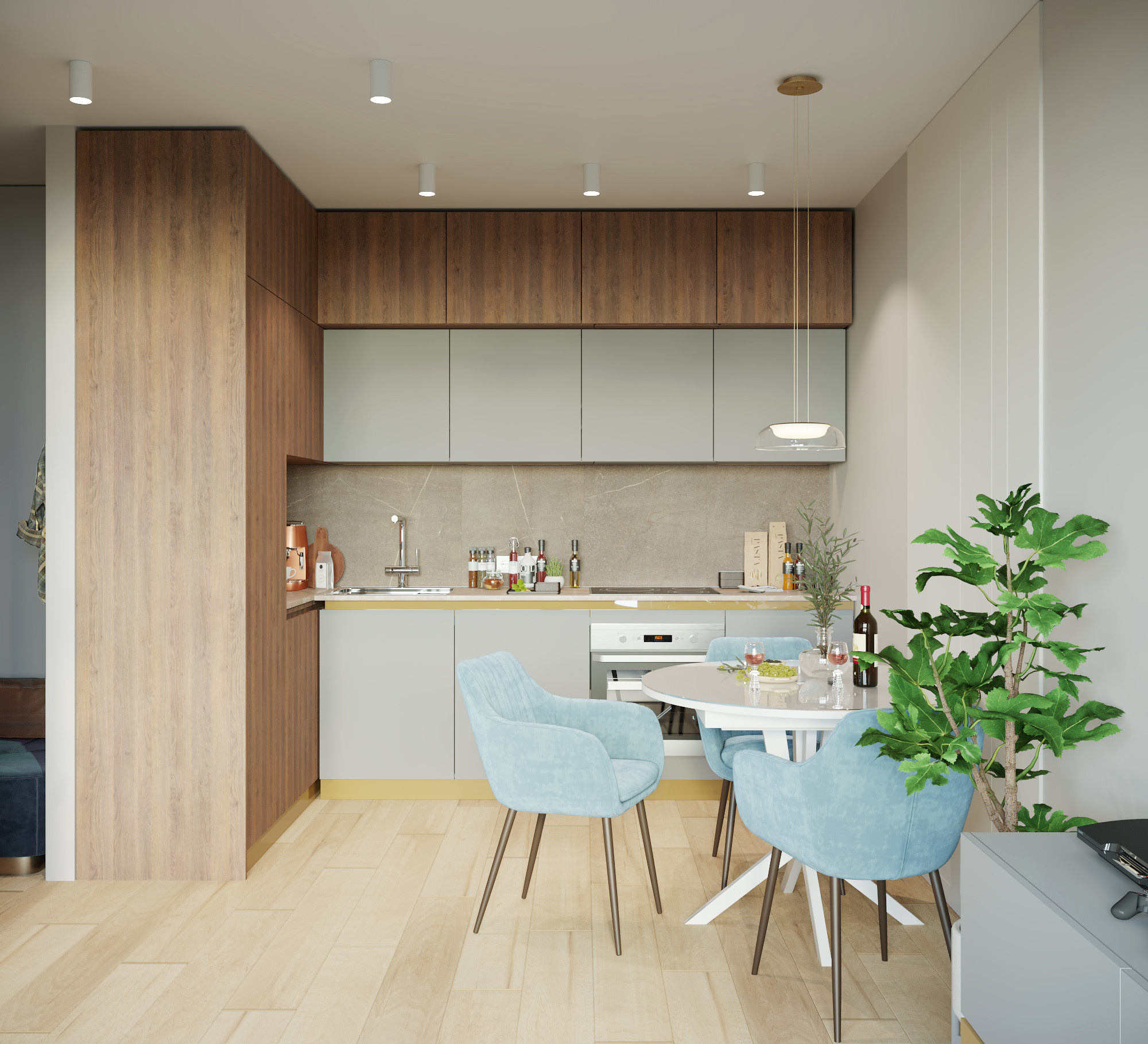 Поиск планировки: 3 варианта + финал для евротрешки с детской