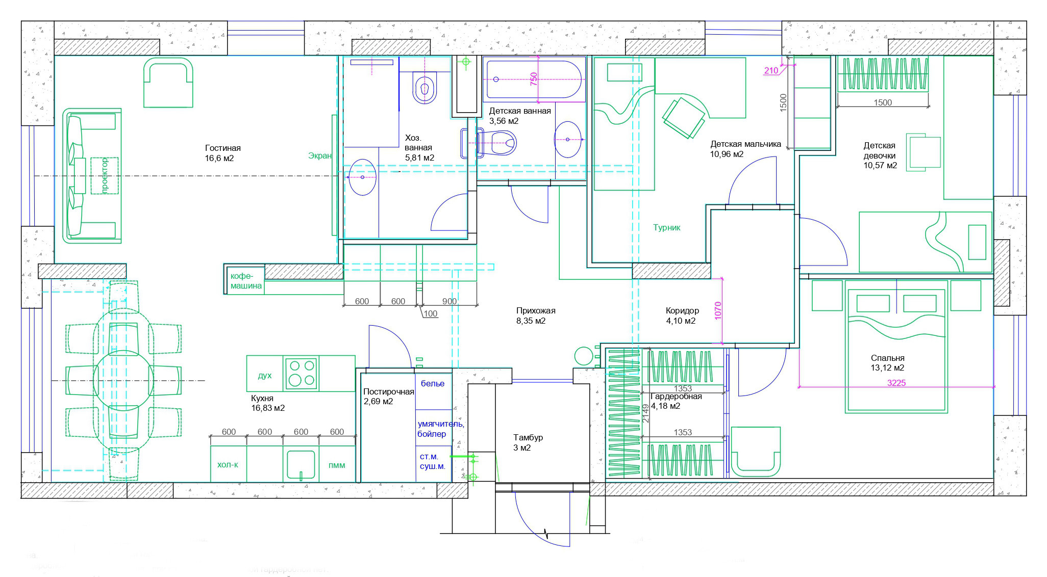 Поиск планировки: 14 вариантов (мы серьезно) + финал для 99 кв.м