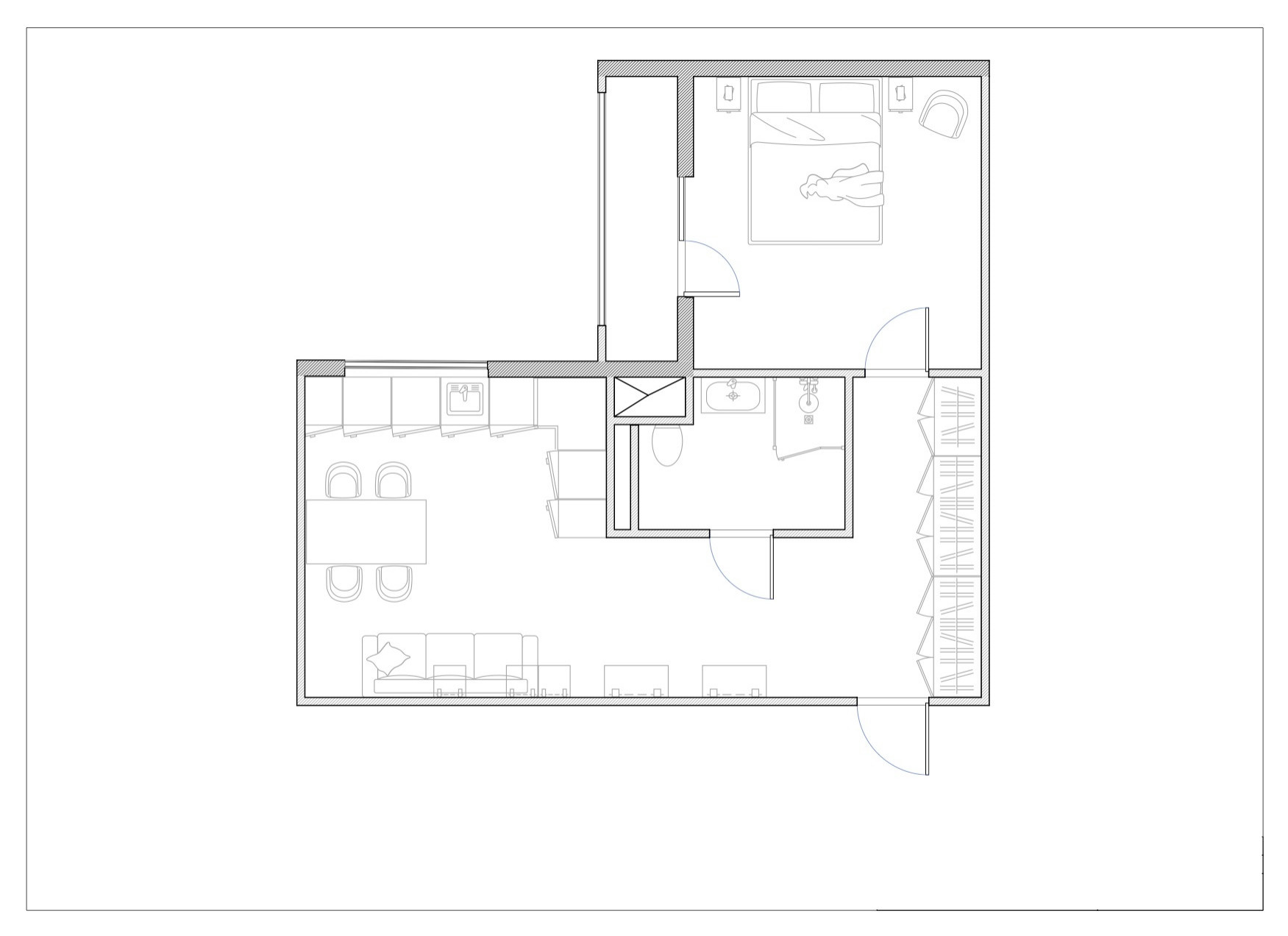 Проект недели: Солнечная кухня-гостиная для экспата