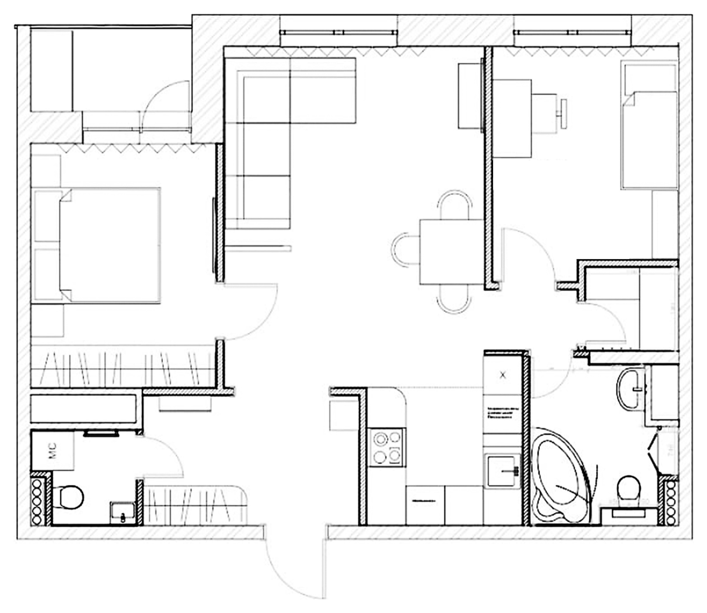 Houzz тур: Перепланировка двушки в трешку за 2 недели
