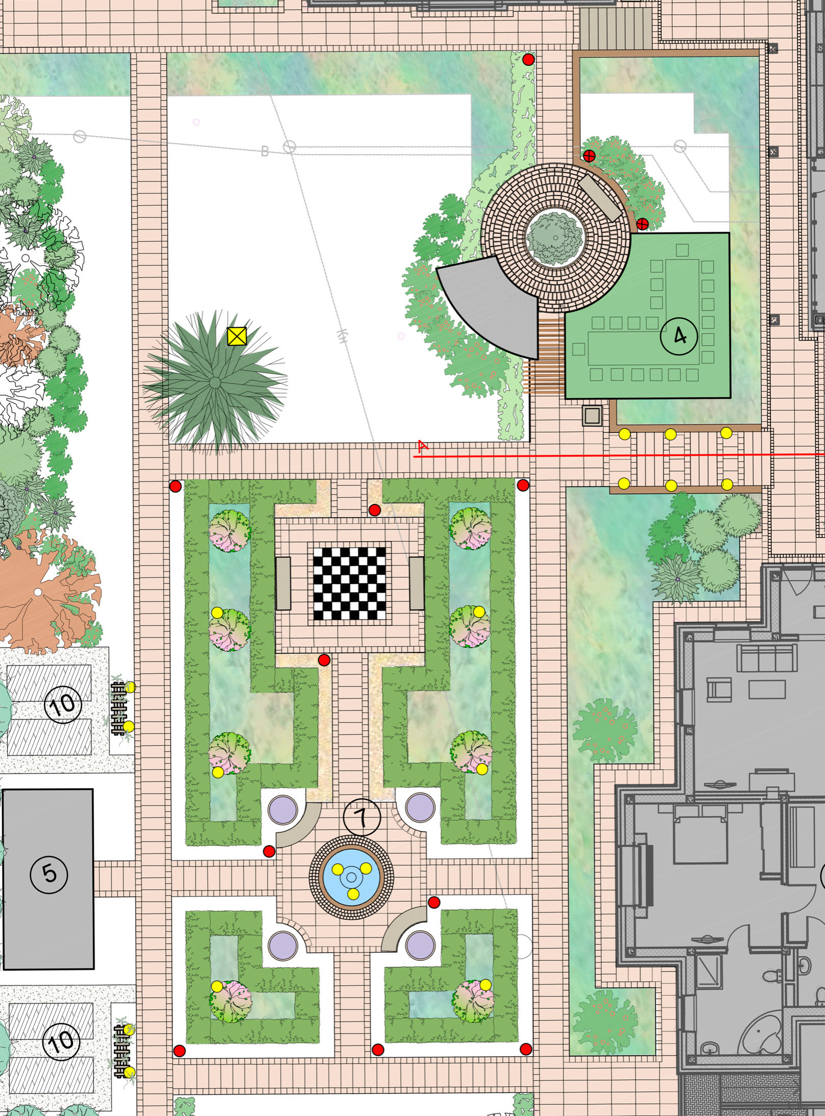Планировка сада: Усадьба в голландском духе для 3 поколений семьи