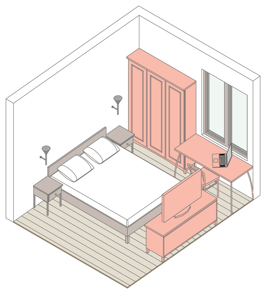 Как правильно: Планировка маленькой спальни 9-10 метров