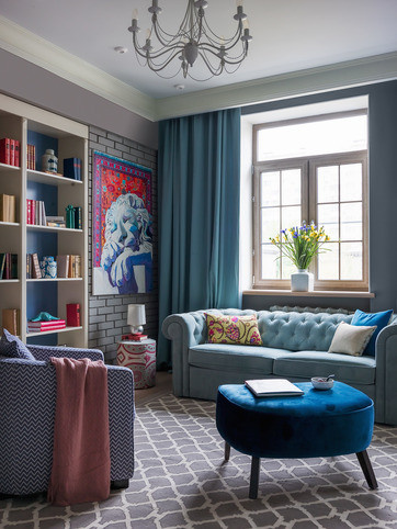 Houzz тур: Квартира в «сталинке» — в лавандовых оттенках