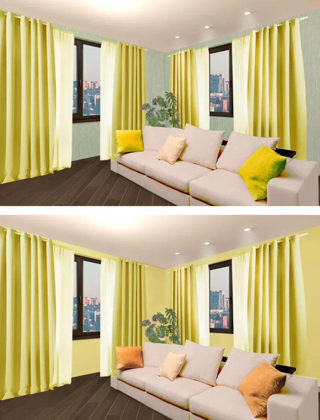 Вопрос: Как подобрать шторы к цвету обоев