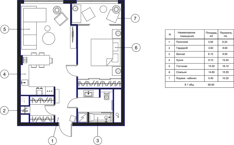 Проект недели: Современная кухня-гостиная для городского денди