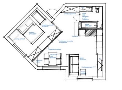 В гостях: Однушка суперстранной формы в Балашихе