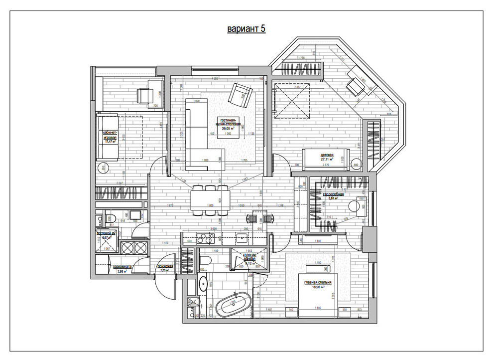 Houzz тур: Семейный интерьер с зеркалами, камнем и техно-облаком