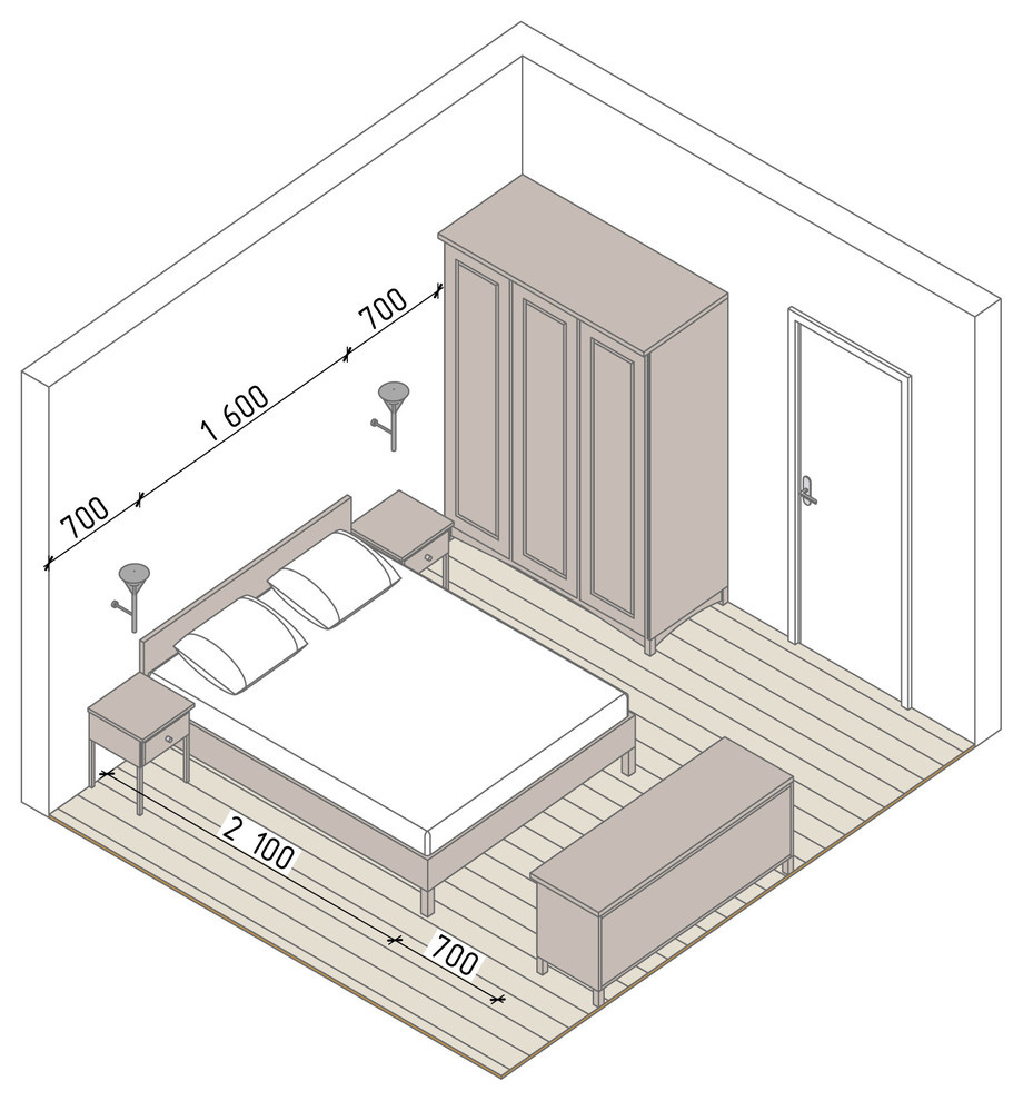 Как правильно: Планировка маленькой спальни 9-10 метров
