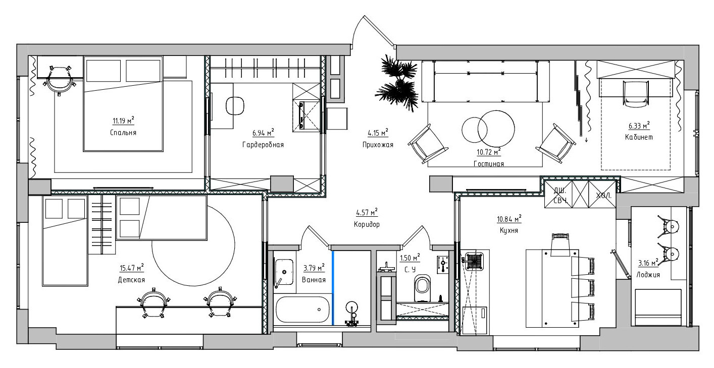 Поиск планировки: Квартира семьи экспатов из Китая [5 планов]