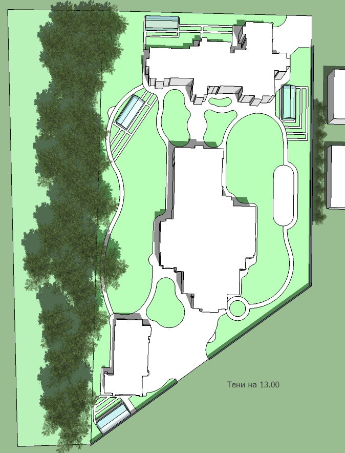 Планировка сада: 3 варианта, финальный генплан + анализ инсоляции