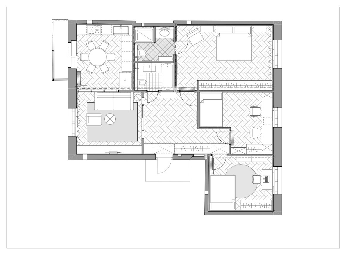 Houzz тур: Квартира в «сталинке» для семьи с тремя детьми