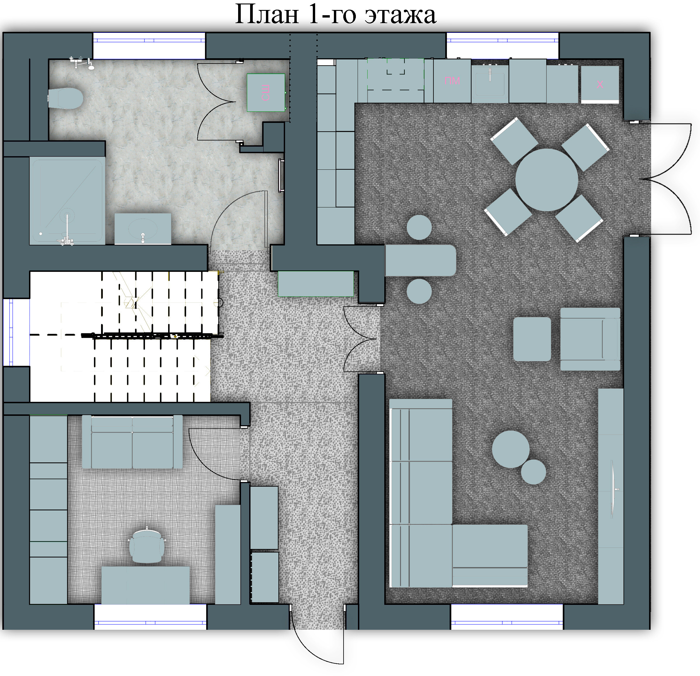 Houzz тур: Загородный дом для семьи врачей