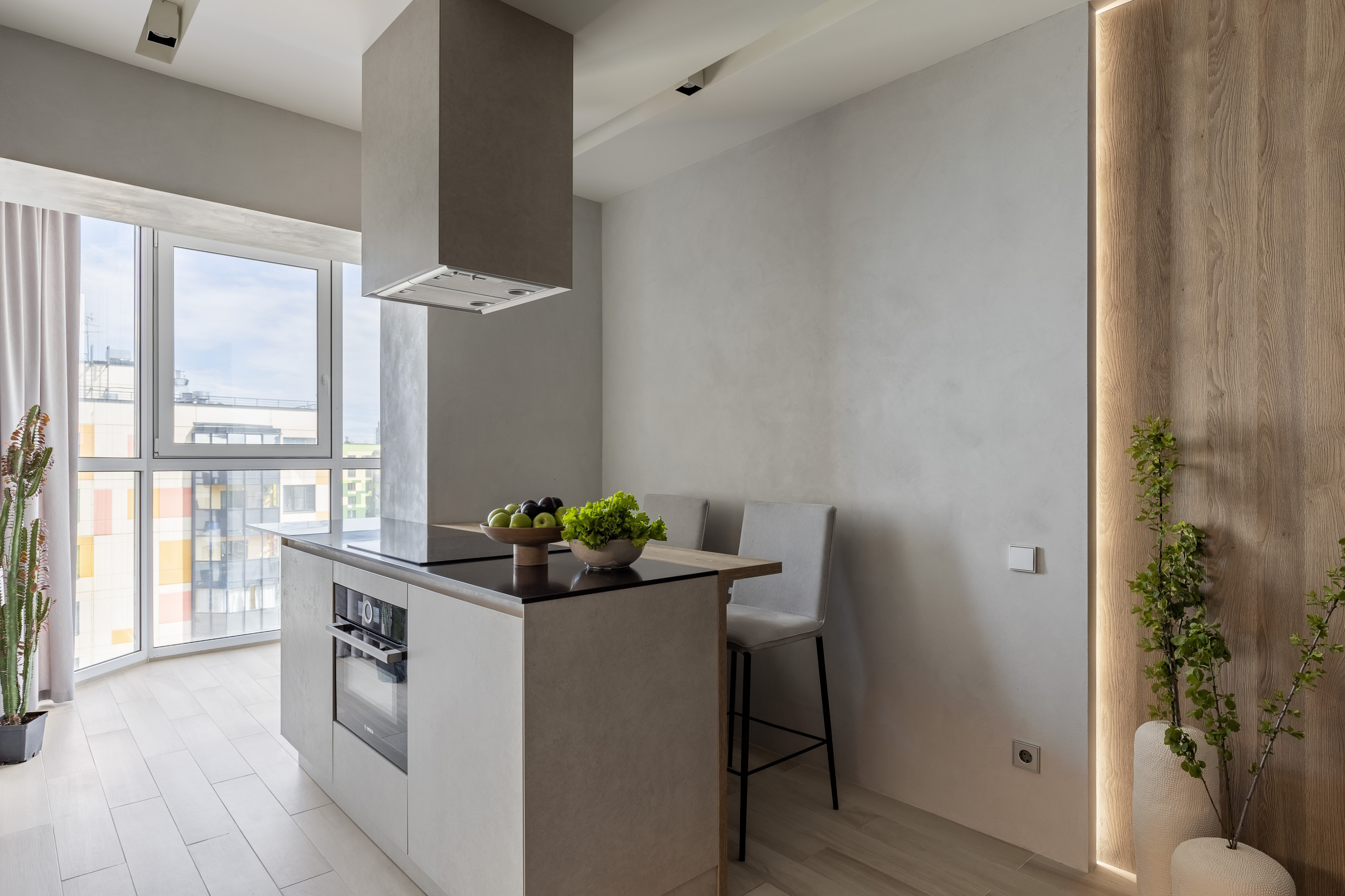 Проект недели: Очень вытянутая кухня-гостиная