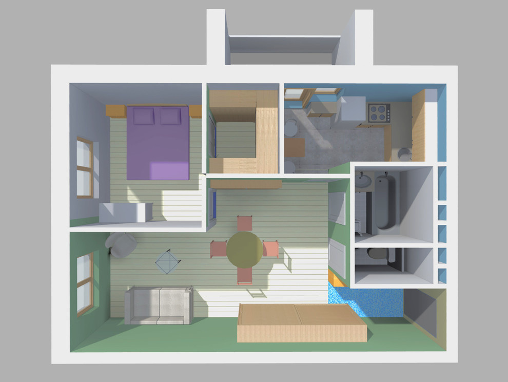 Идеи перепланировки: Две комнаты в брежневском доме серии Тишинская
