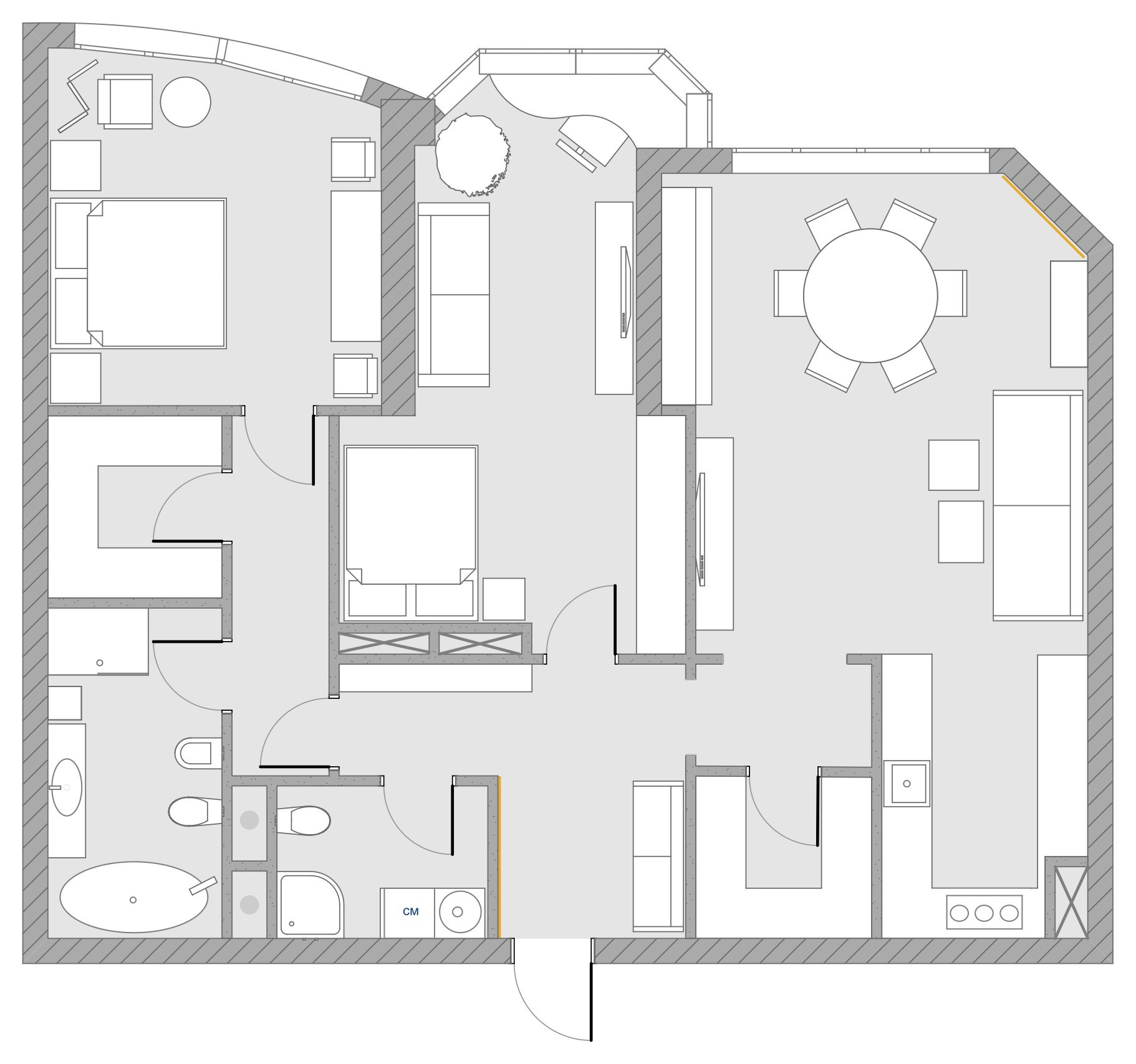 В гостях: Квартира дизайнера — с золотым троном