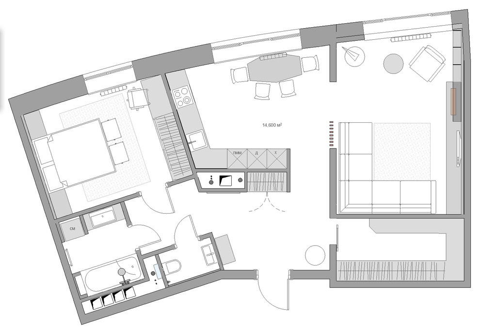 Есть решение: 7 проектов кухни 14 кв.м