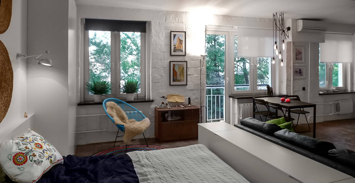 В закладки: Зал в хрущевке — 6 проектов с планировками