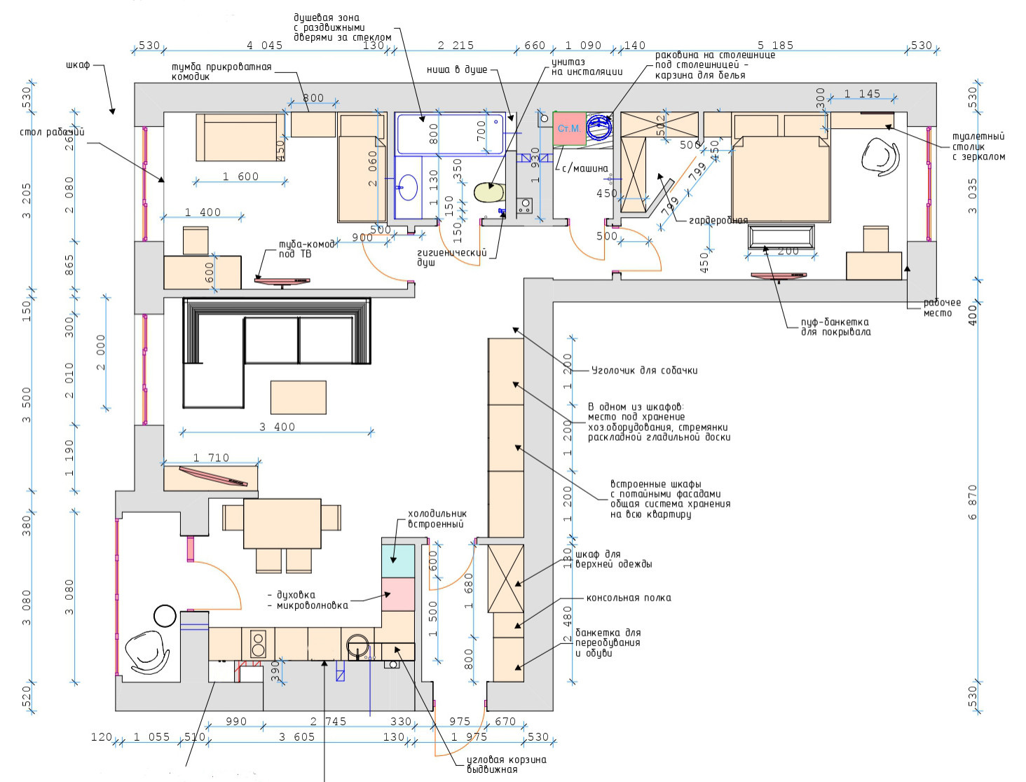 Поиск планировки: Курортная квартира на Балтике [5 планов]